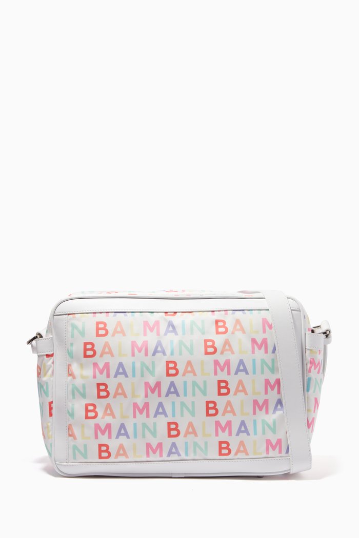 

Balmain Logos Changing Bag in Nylon, Multicolour