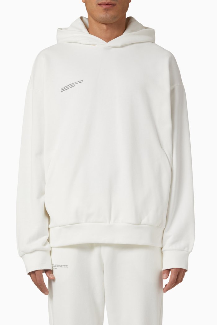 

365 Logo Print Hoodie in Organic Cotton, Neutral