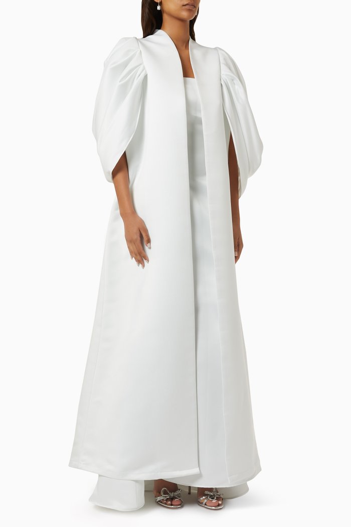 

Jacket & Dress Set in Bridal Satin, White