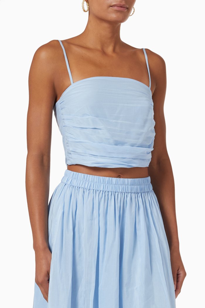 

Rose Top in Cotton Blend, Blue