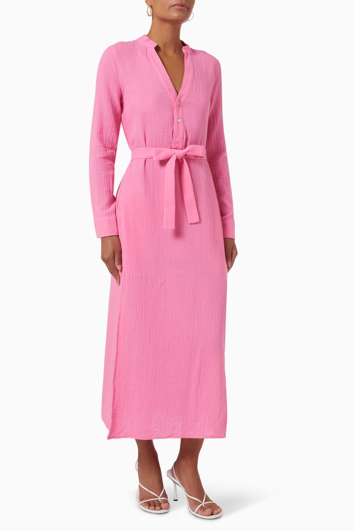 

Frieda Shirtdress in Cotton, Pink