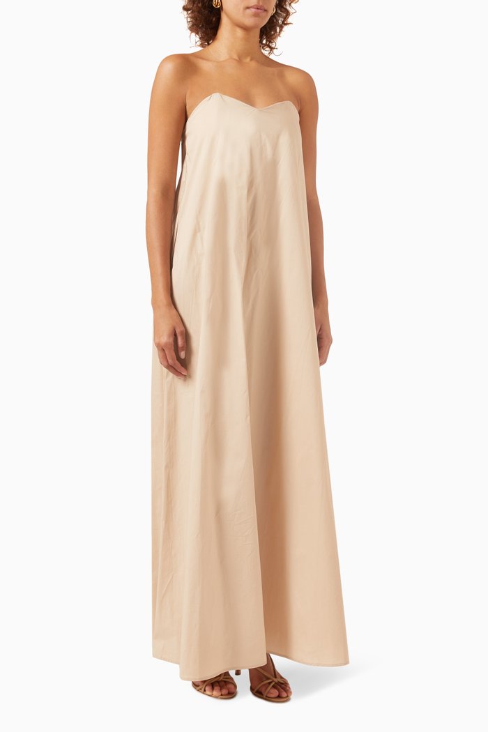 

Rue Maxi Dress in Cotton-poplin, Neutral