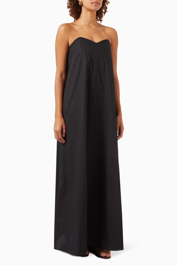

Rue Maxi Dress in Cotton-poplin, Black