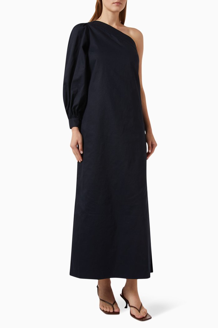 

Atlas Maxi Dress in Cotton-drill, Purple