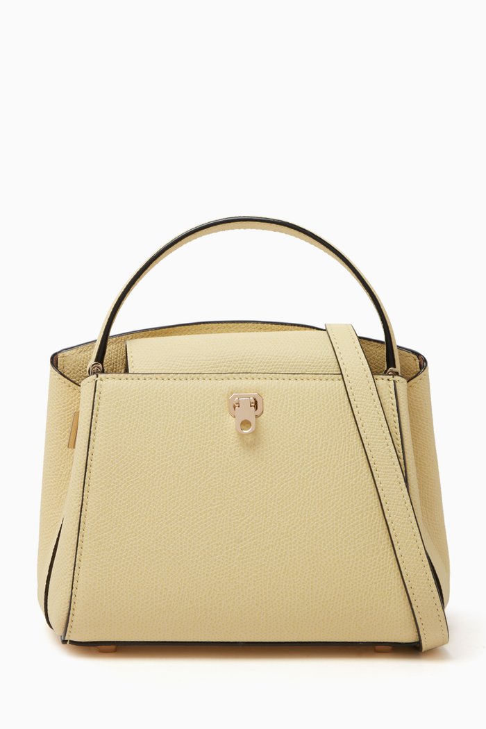 

Micro Brera Top Handle Bag in Millepunte Calfskin Leather, Yellow