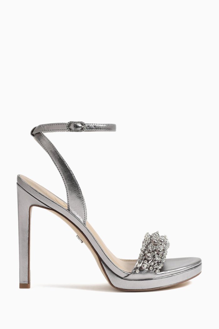 

Jade Perla 110 Sandals in Leather, Silver