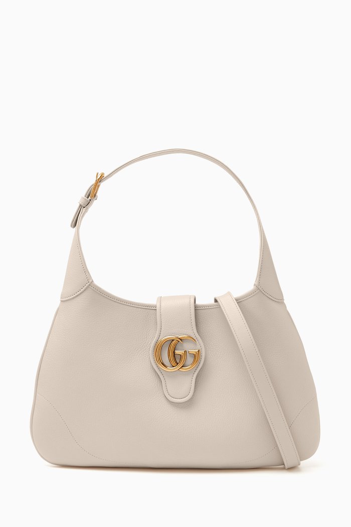 

Medium Aphrodite Shoulder Bag in Leather, White
