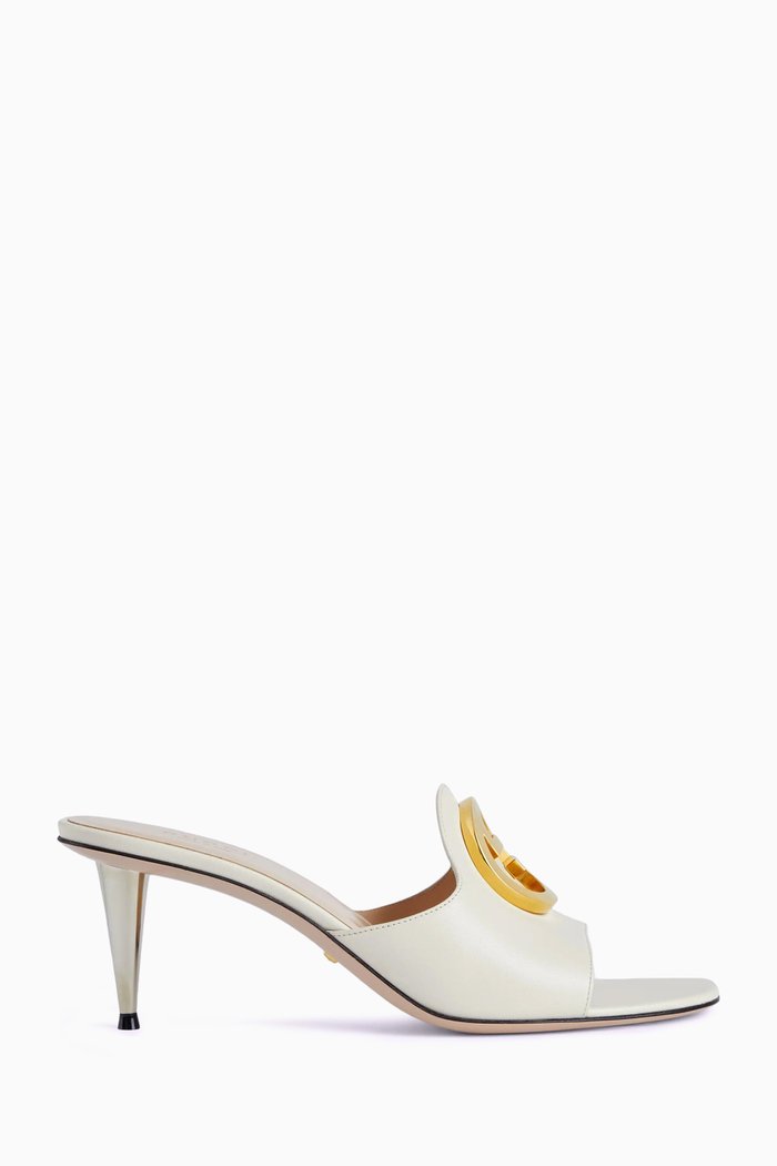 

Blondie 65 Mules in Leather, White