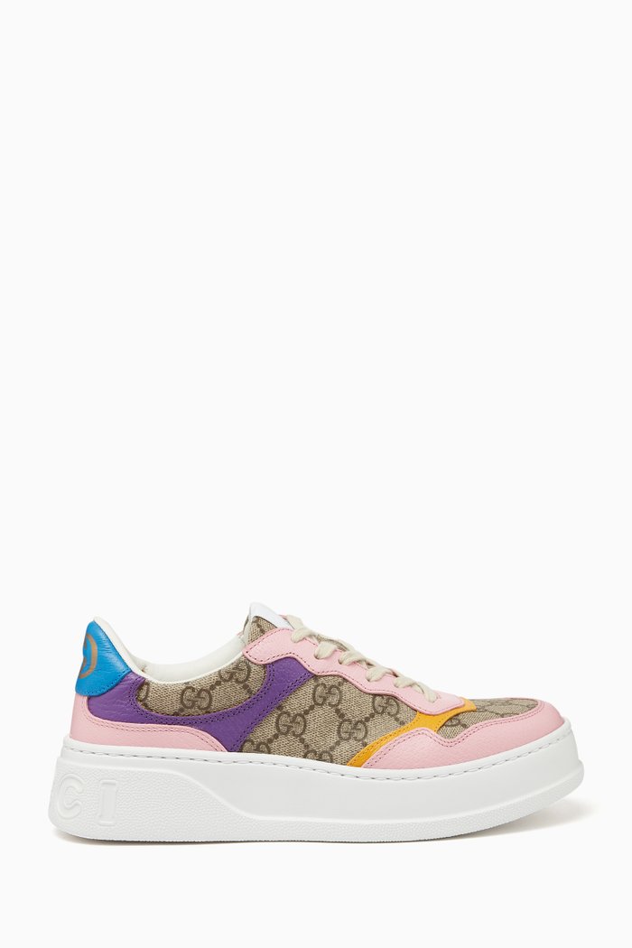 

Chunky Sneakers in GG Supreme Canvas & Leather, Neutral