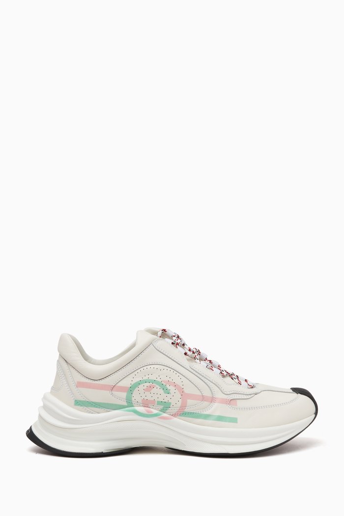 Gucci Run Low-top Sneakers in Leather, White