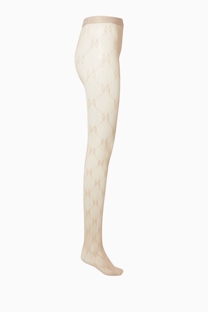 

GG Knit Tights, Gold