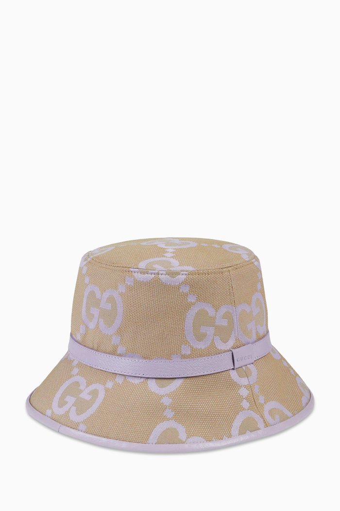 

Jumbo GG Bucket Hat in Canvas, Neutral