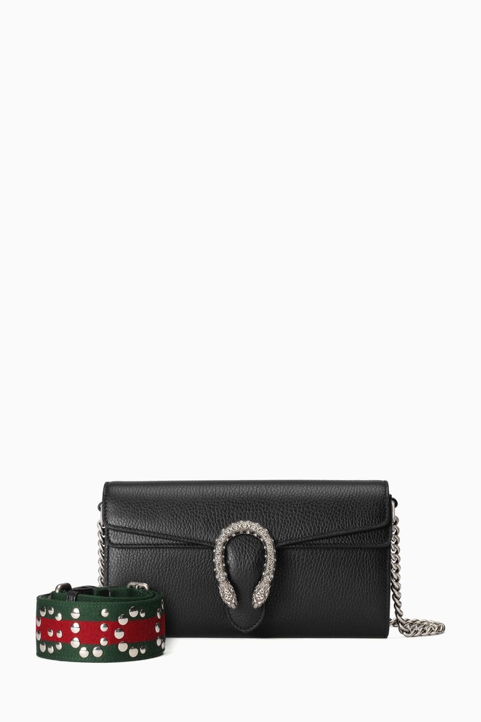 

Medium Dionysus Shoulder Bag in Leather, Black