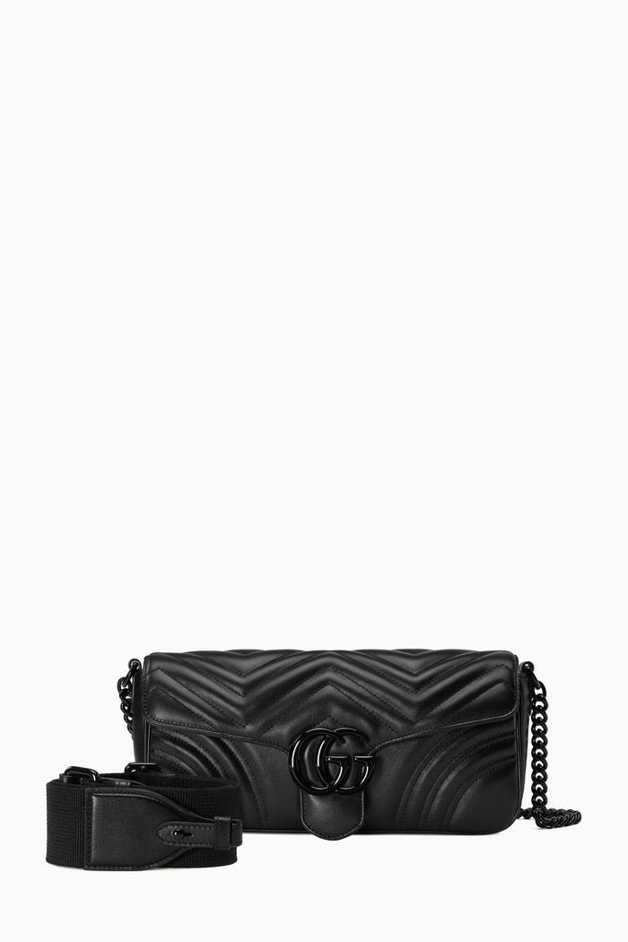 GG Marmont 2.0 Shoulder Bag in Quilted Leather, Black
