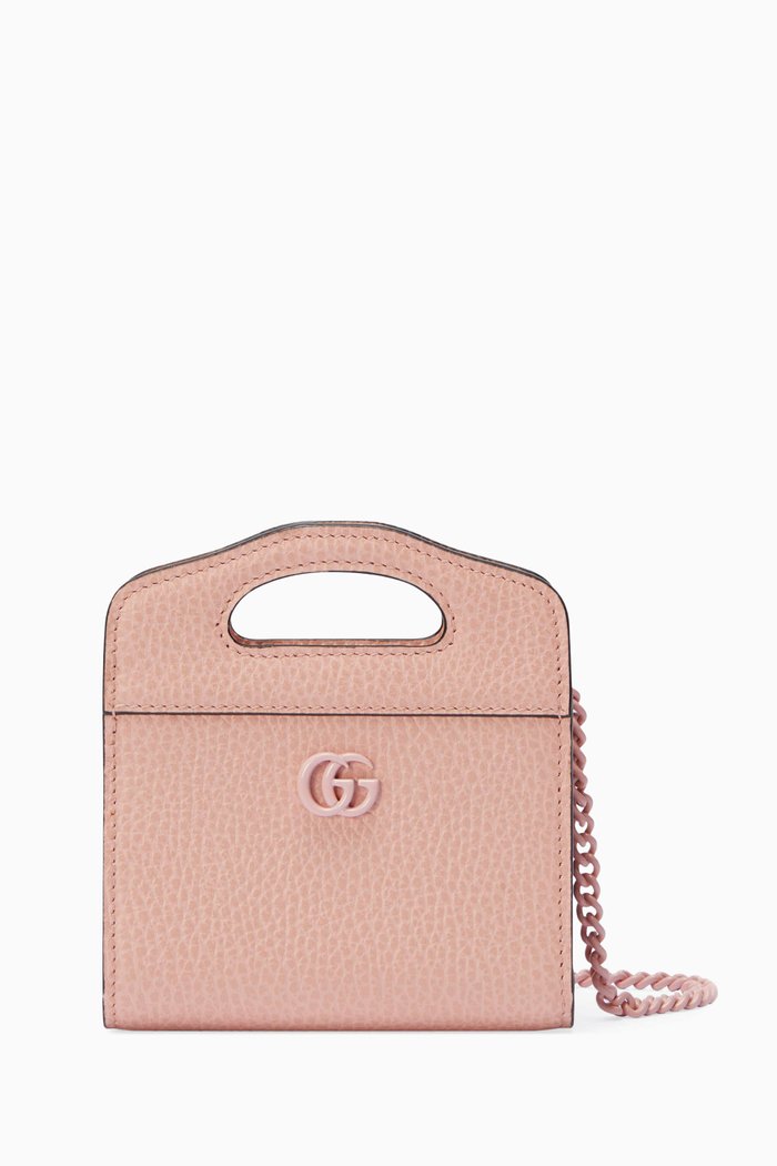 

Marmont Card Case in Leather, Pink