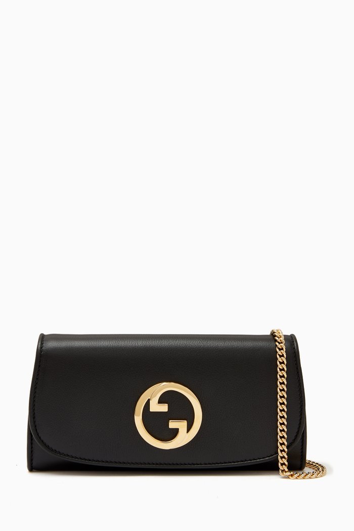 

Blondie Continental Chain Wallet in Leather, Black