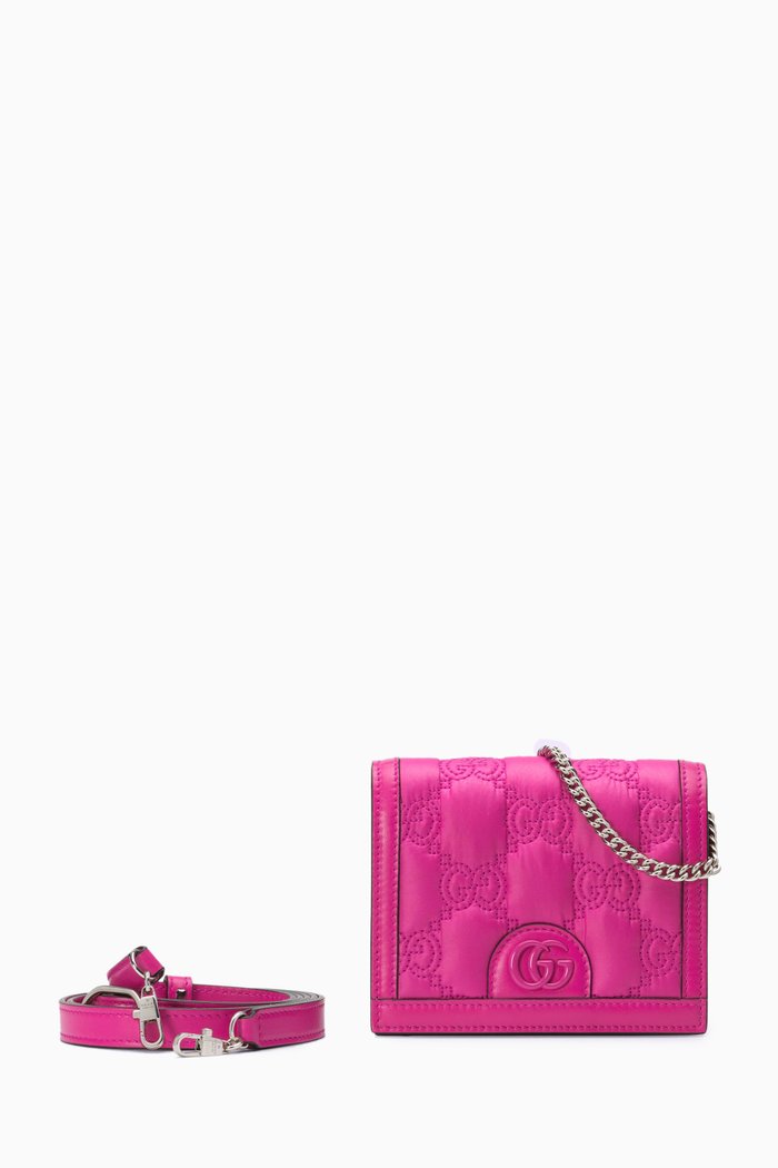 

Mini Quilted GG Messenger Bag in Nylon, Multicolour