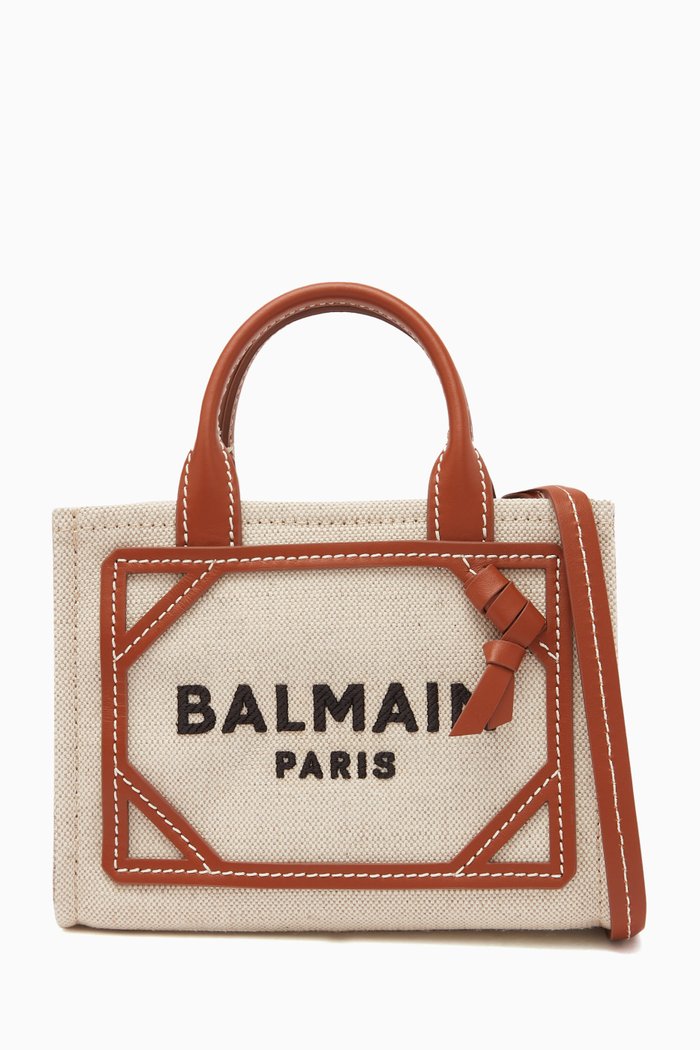 

Mini B-Army Shopper Bag in Canvas, Brown