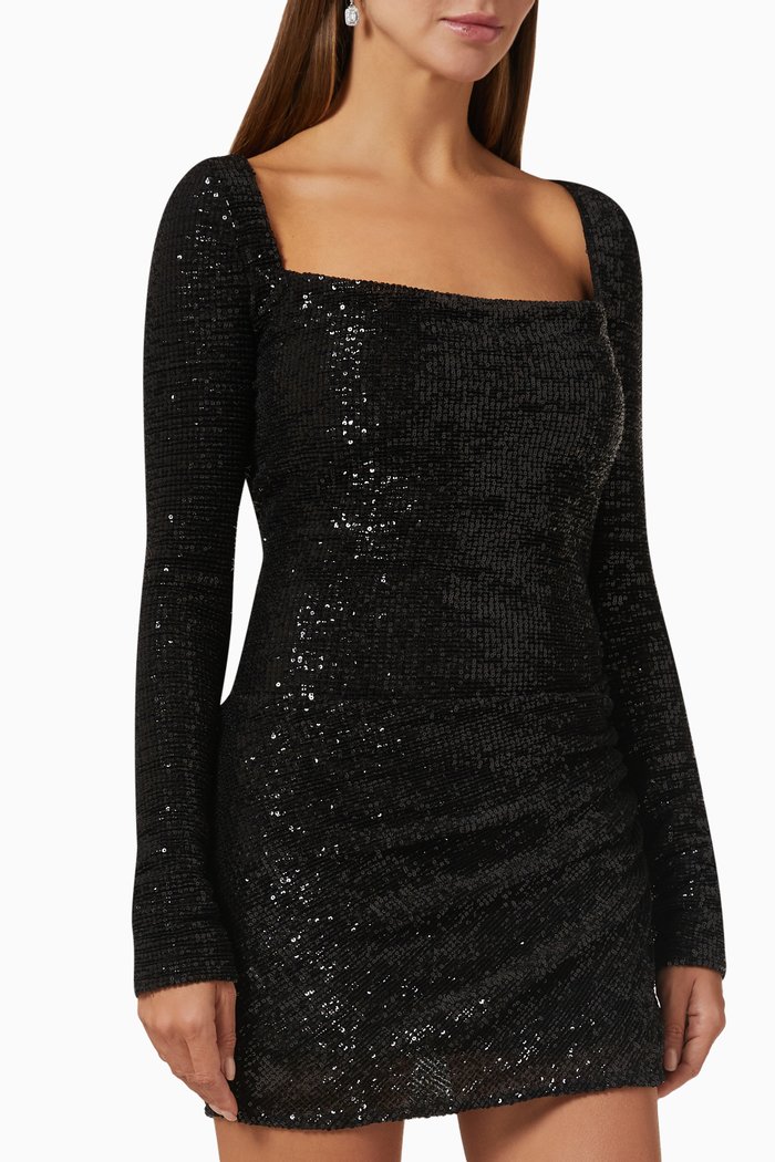 

Evry Mini Dress in Sequin, Black