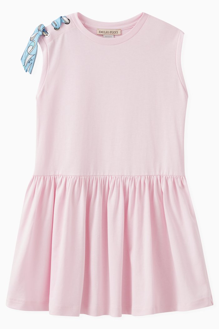 

Sleeveless Dress in Cotton Jersey, Pink