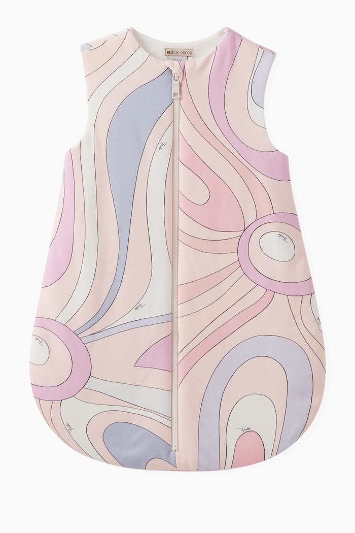 

Marmo Print Baby Nest in Cotton, Pink