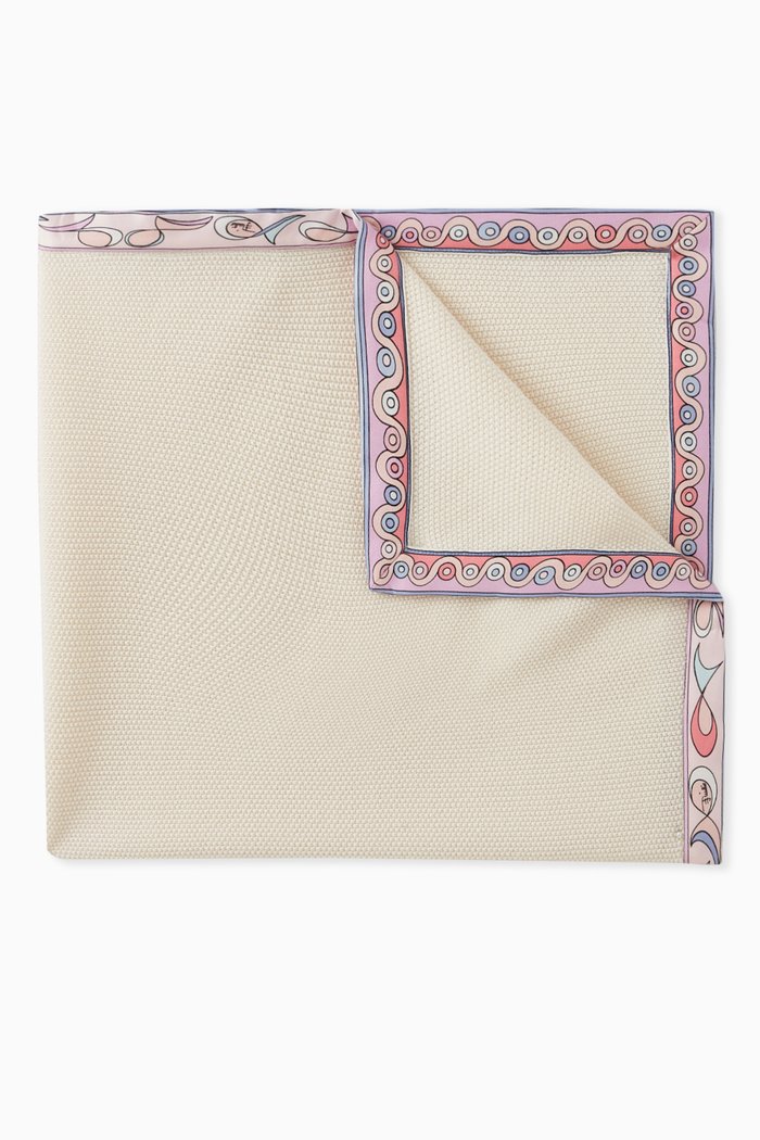 

Signature Print Blanket in Wool-blend, Neutral