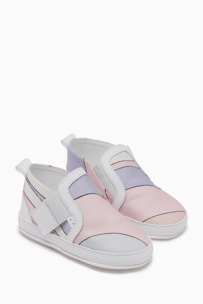 

Graphic Detail Trainers in Polyamide, Pink