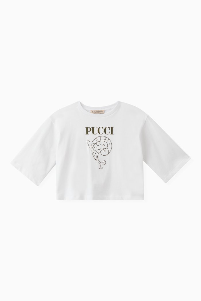 

Logo Print T-Shirt in Cotton, White