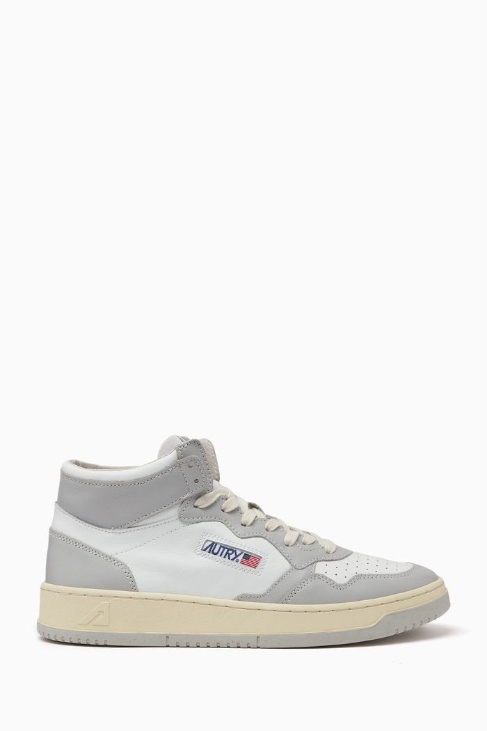 

Medalist Mid Sneakers in Leather, Grey