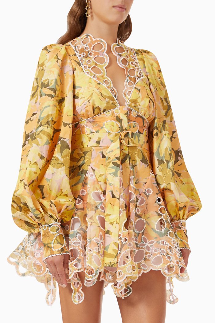 

Arnoult Mini Dress in Linen, Yellow
