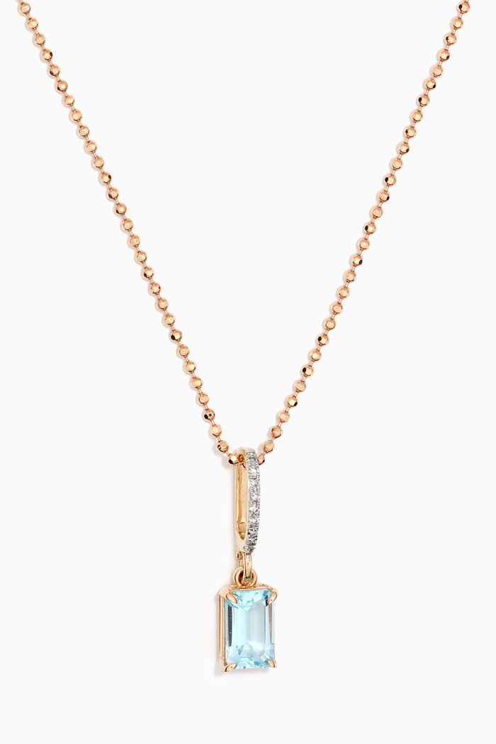 

Pave Diamond & Topaz Dangle Pendant Necklace in 10kt Gold, Yellow