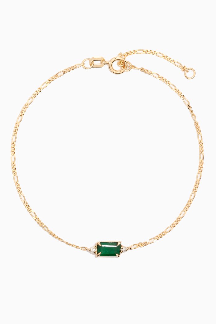 

Goddess Diamond & Emerald Bracelet in 10kt Gold, Yellow