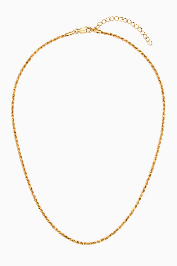 

Rope Chain Necklace in Gold-plated Sterling Sliver, Yellow