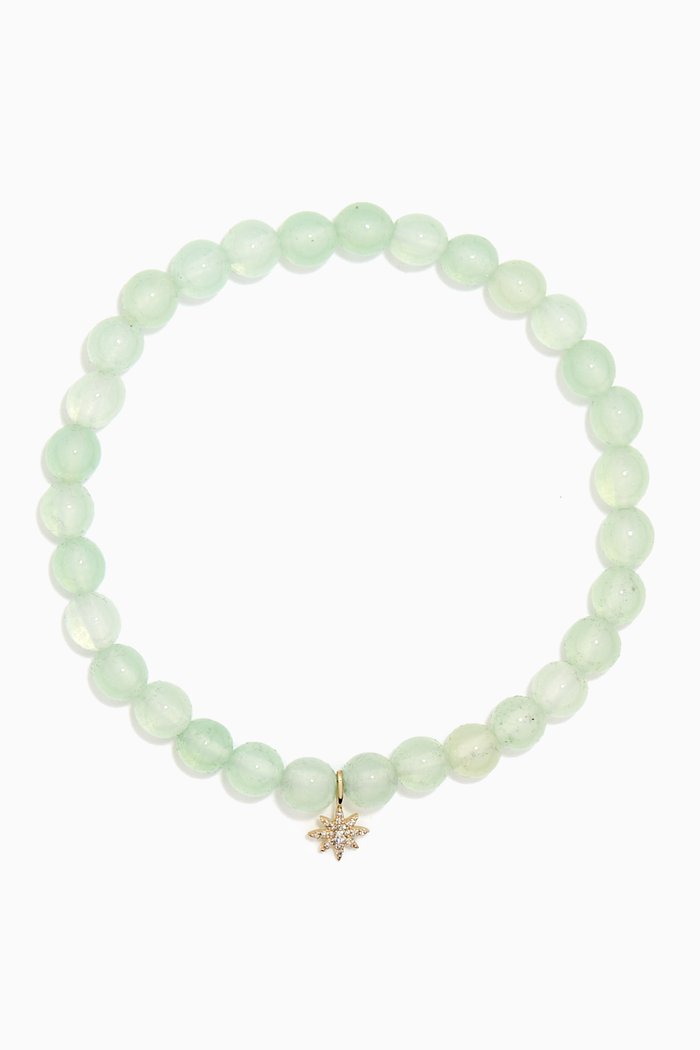 

Aventurine & Diamond Charm Beaded Bracelet, Yellow
