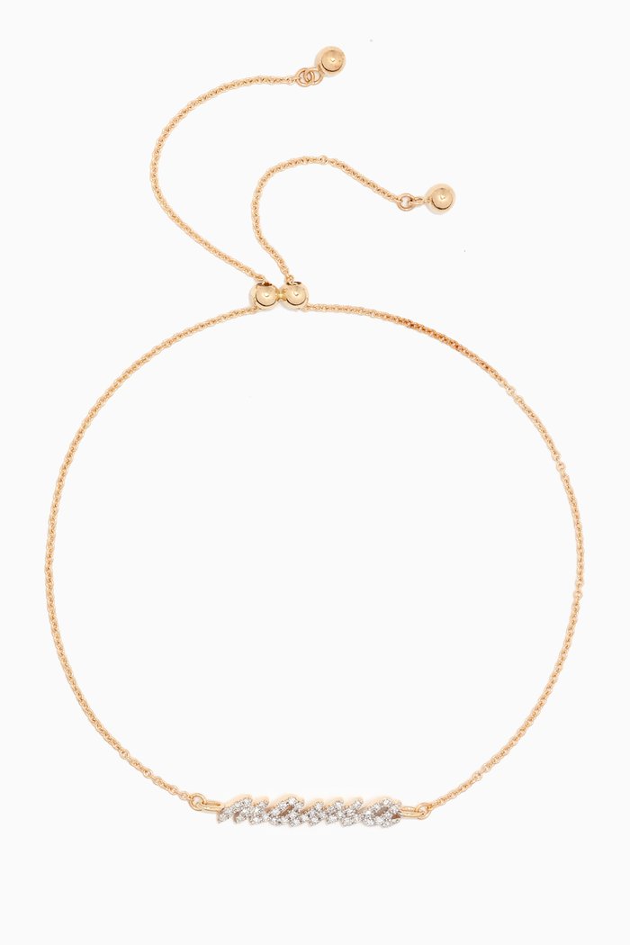 

Hey Mama Pavé Diamond Slider Bracelet in 10kt Gold, Yellow