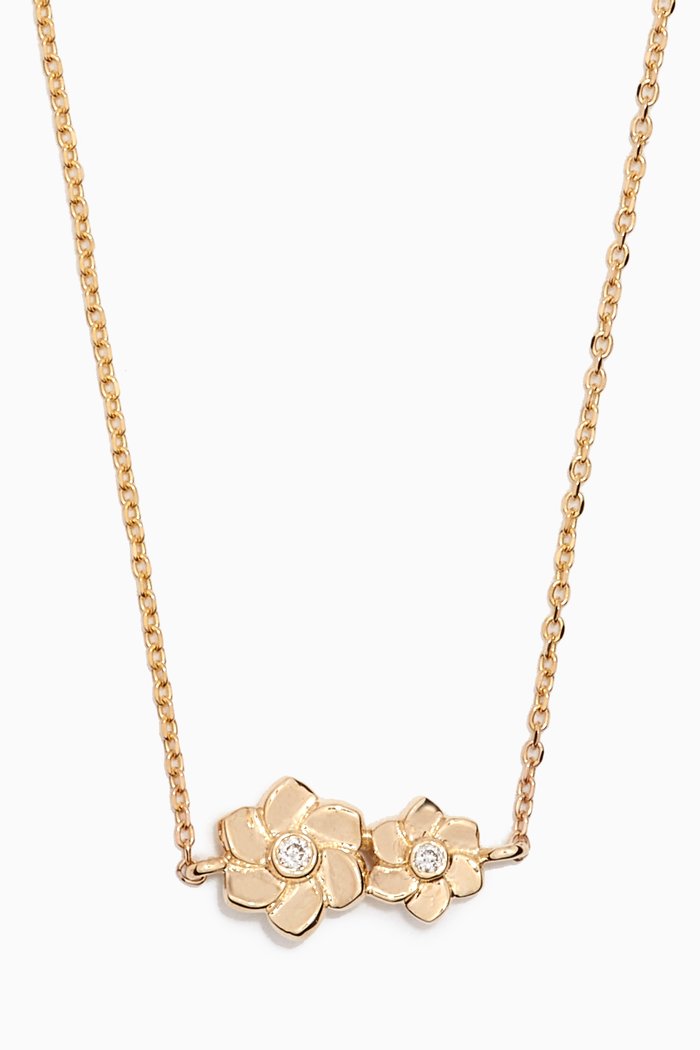 

Mini Blooms Corsage Diamond Necklace in 10kt Gold, Yellow