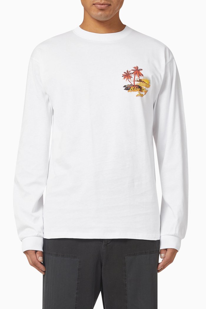 

Welcome Print T-shirt in Cotton, White