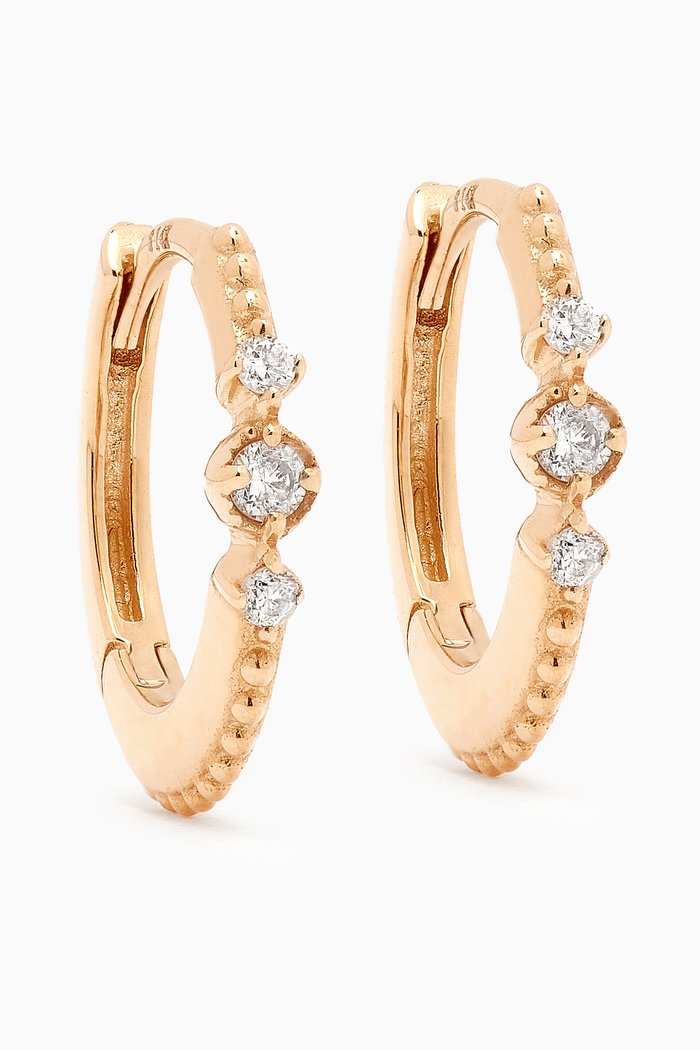 

Diamond Trio Huggies in 14kt Yellow Gold