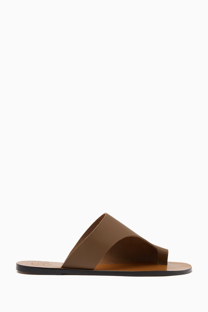 

Rosa Toe-ring Sandals in Leather, Brown
