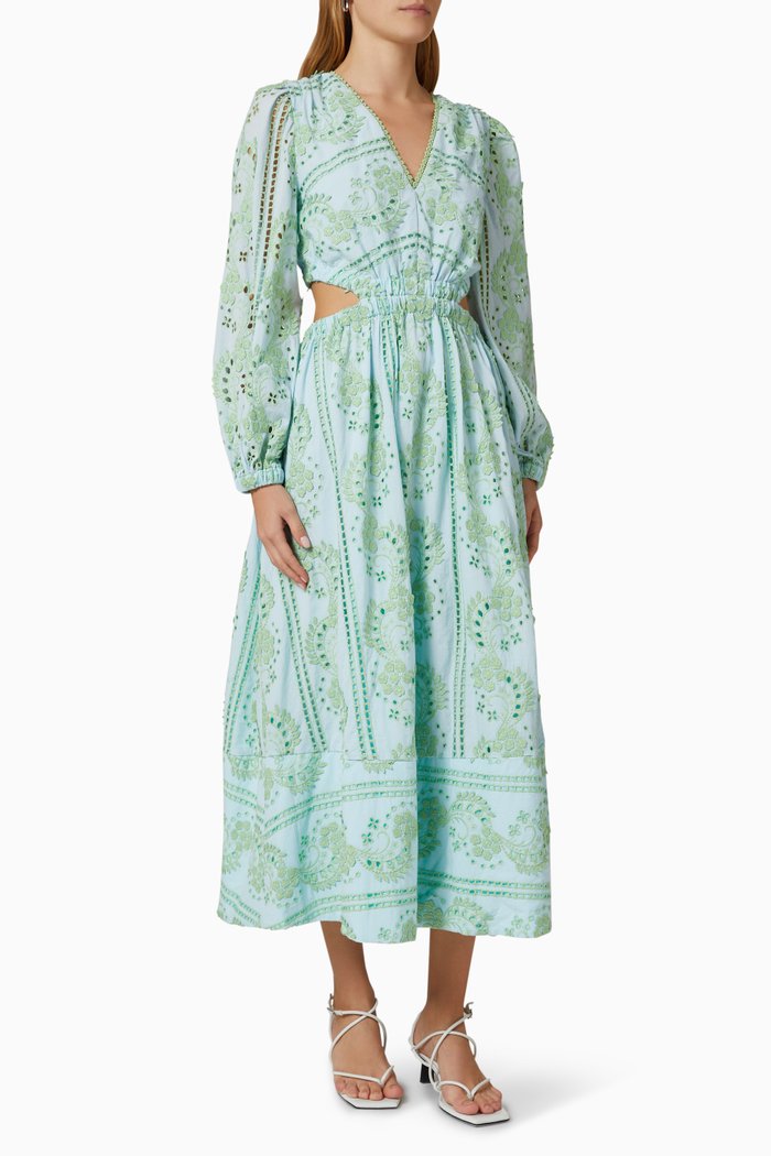 

Alana Dress in Crochet Fabric, Green