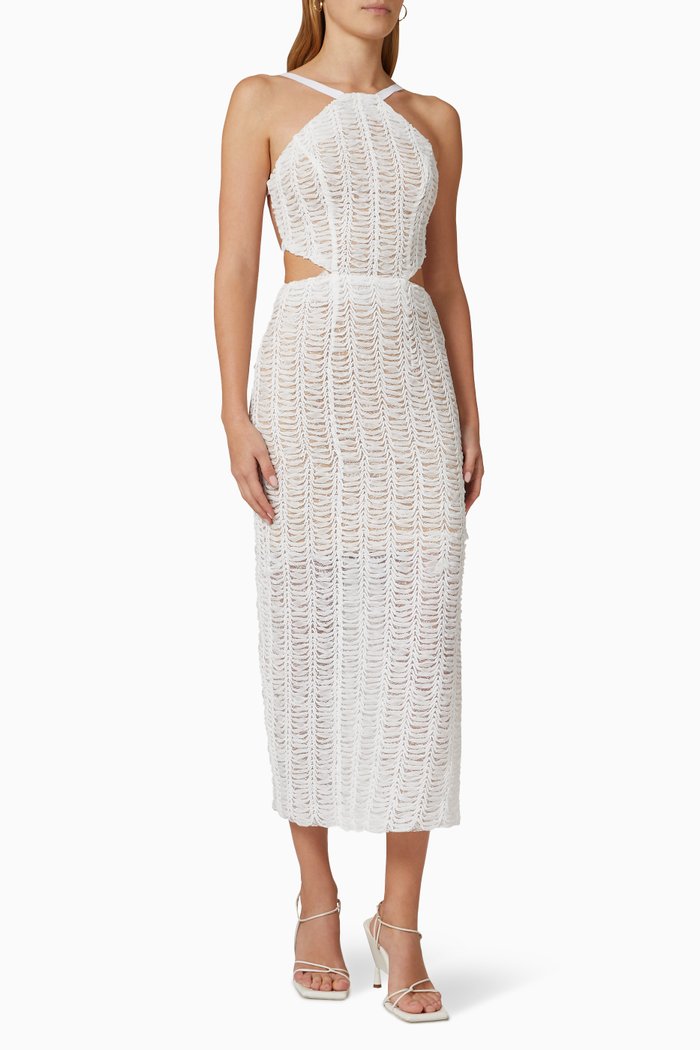 

Malina Dress in Lace Tulle, Neutral