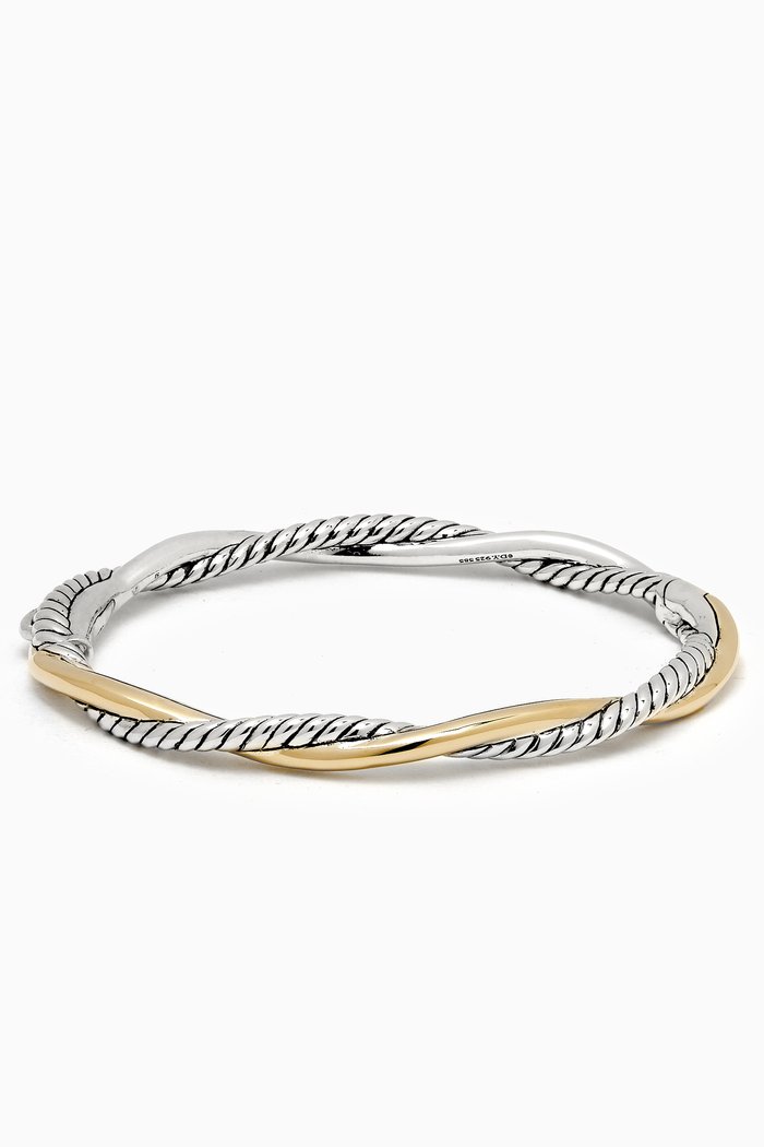 

Petite Infinity Bracelet with 14kt Yellow Gold in Sterling Silver