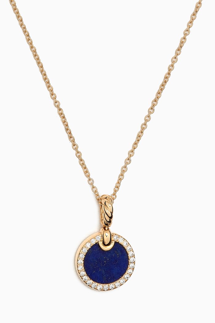 

Petite DY Elements® Diamonds & Lapis Lazuli Necklace in 18kt Gold, Blue