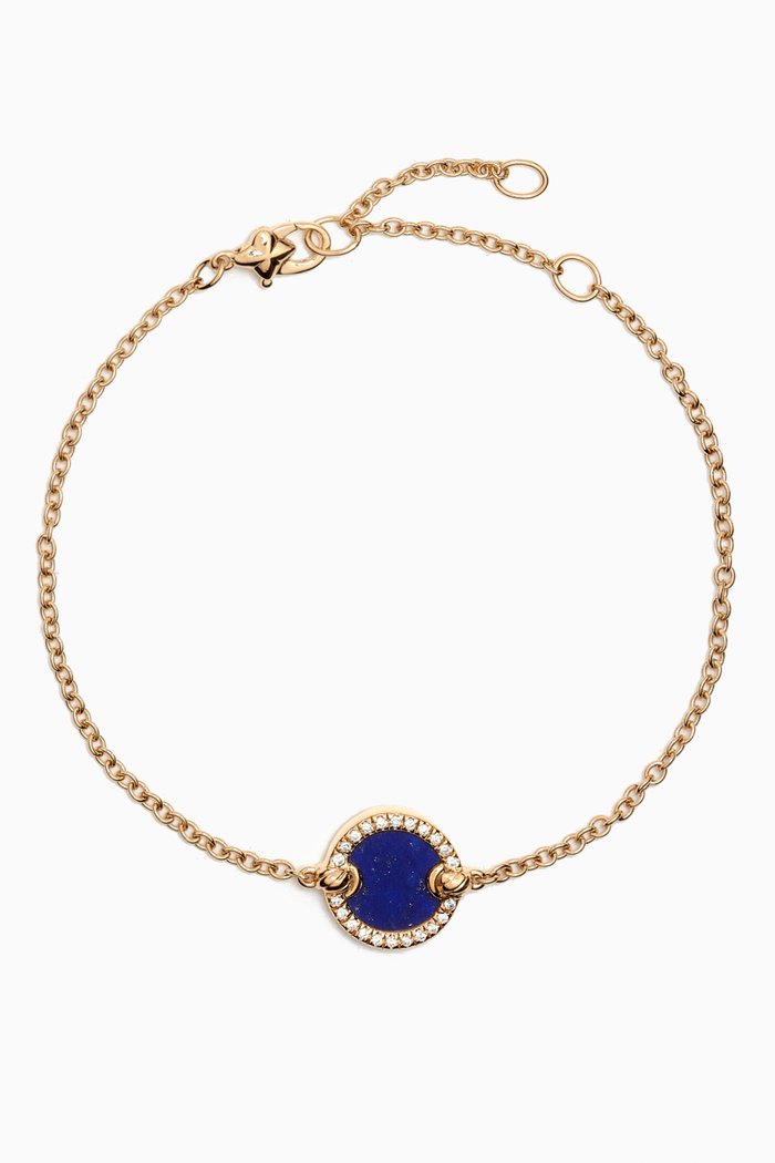 

Petite DY Elements® Diamonds & Lapis Lazuli Bracelet in 18kt Gold, Blue