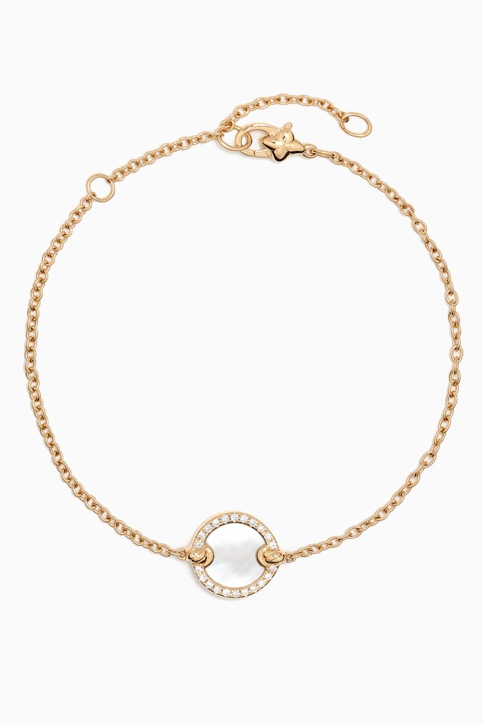 

Petite DY Elements® Diamonds & Mother of Pearl Bracelet in 18kt Gold, White