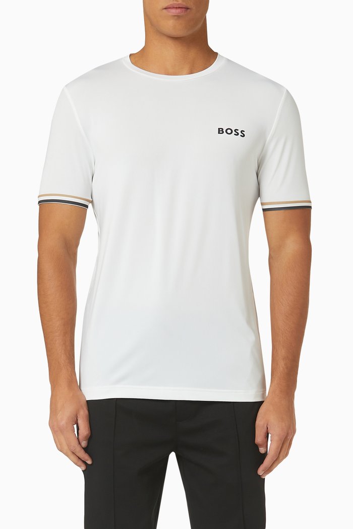 

x Matteo Berrettini Logo T-shirt in Cotton Jersey, White