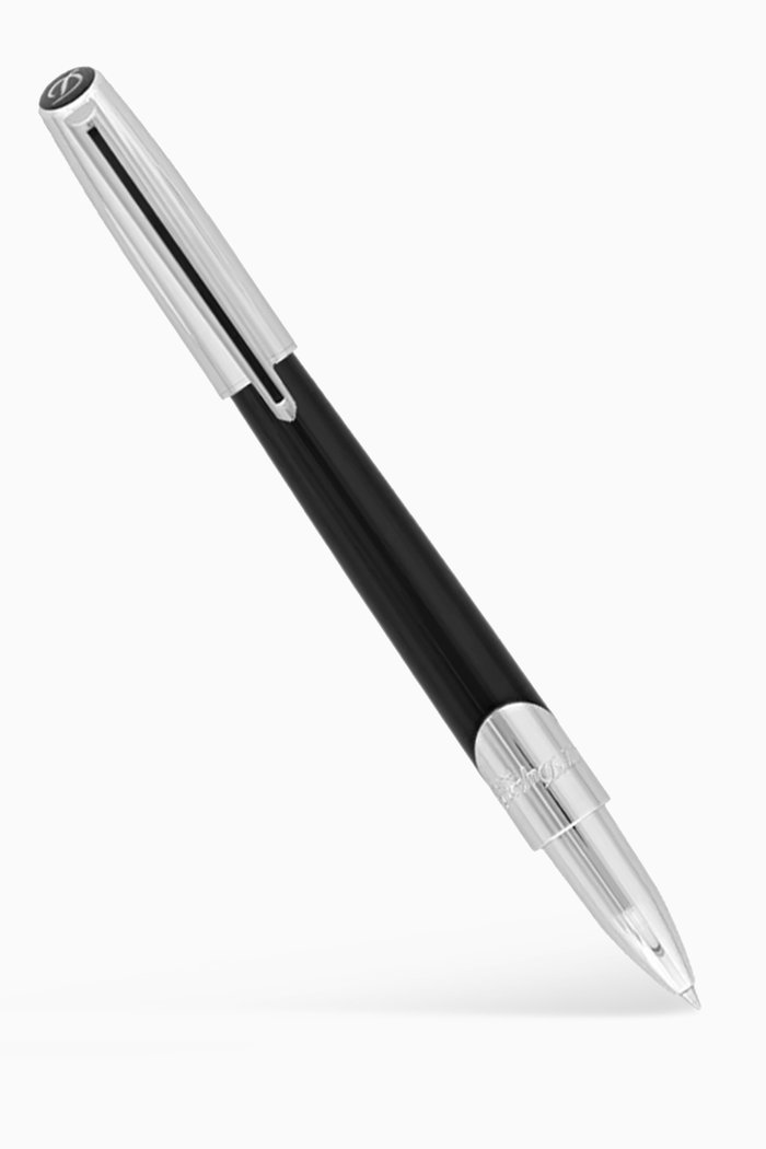 Silver & Black Ballpoint Pen in Palladium