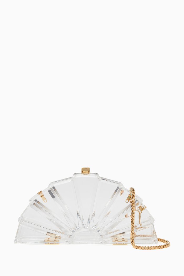 

Paloma Lucid Small Clutch in Resin, Gold