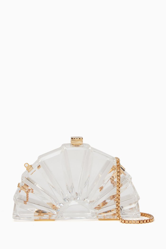 

Paloma Lucid Mini Clutch in Resin, Gold