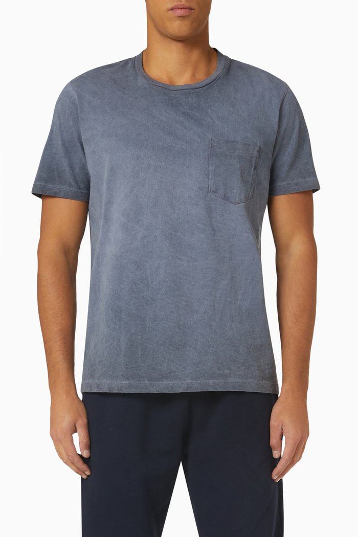 

Classic Pocket T-shirt in Heavyweight Jersey, Blue
